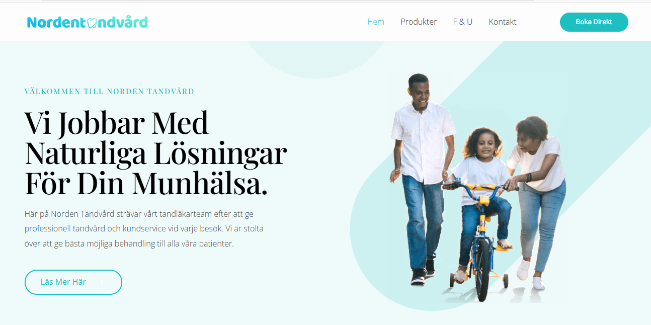 Nordentandvård Website alternative 2