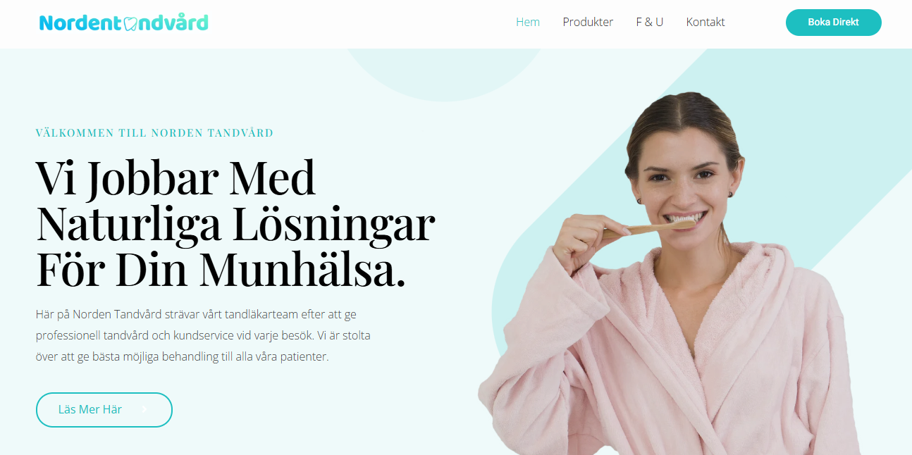Nordentandvård Website