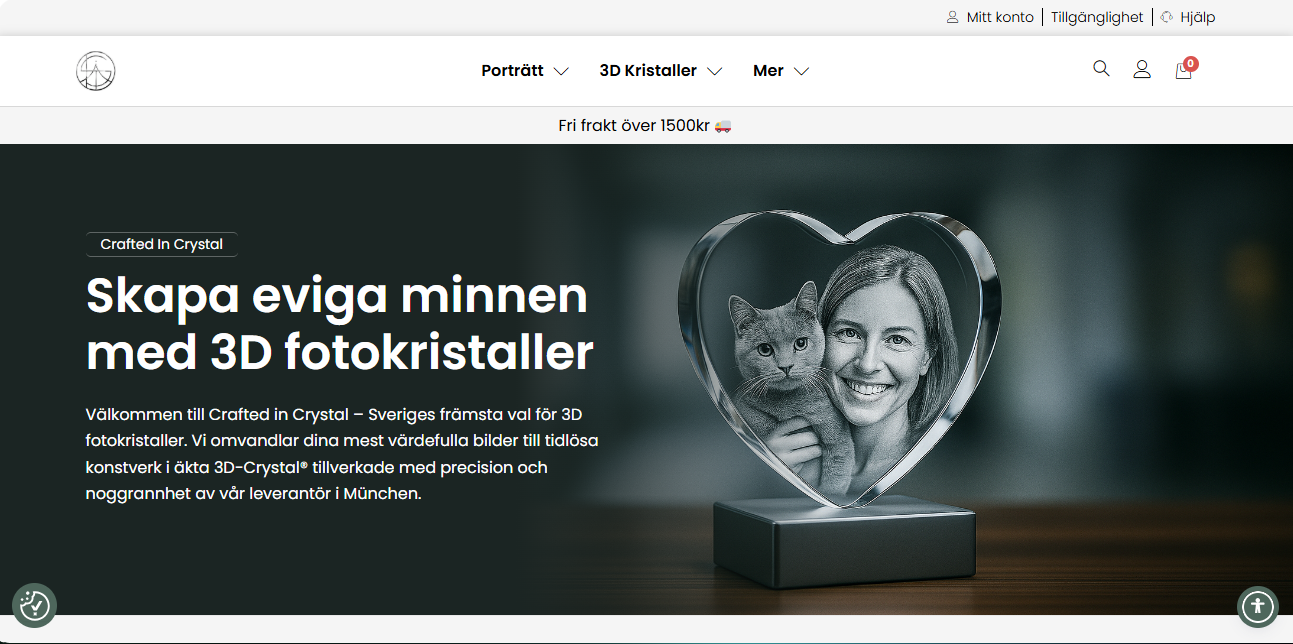 Crafted In Crystal Website